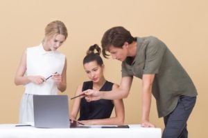 woman looking at personal brand